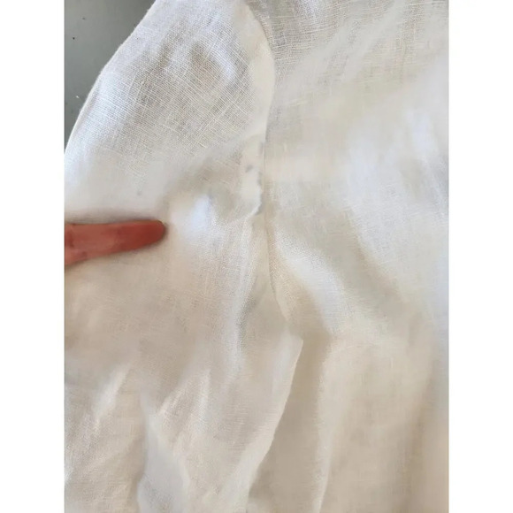 NWD L'AGENCE BELLA linen belted SHIRT DRESS Size S White #1K409 - Picture 8 of 11